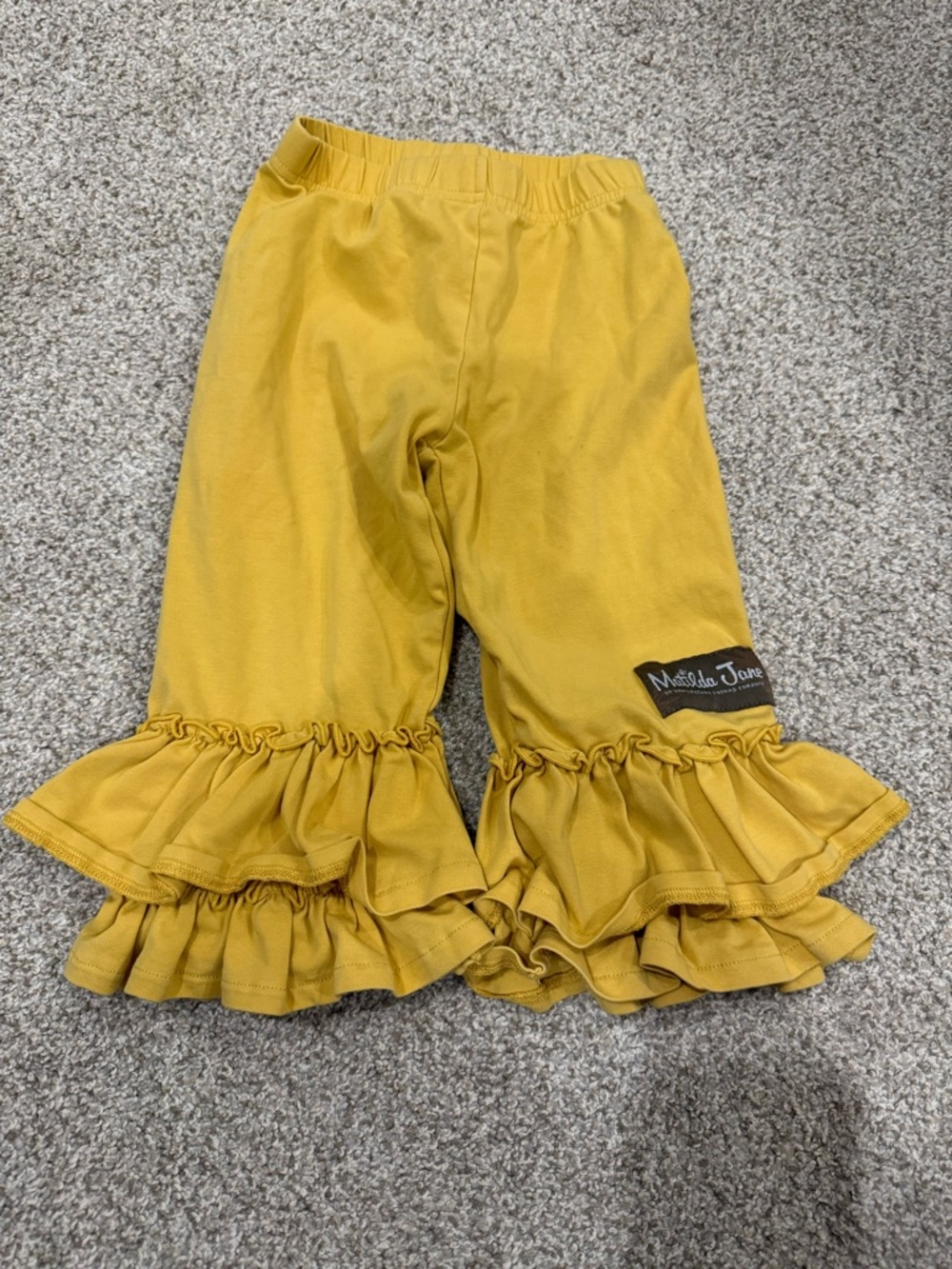 Matilda Jane Mustard Ruffle Capri Pants